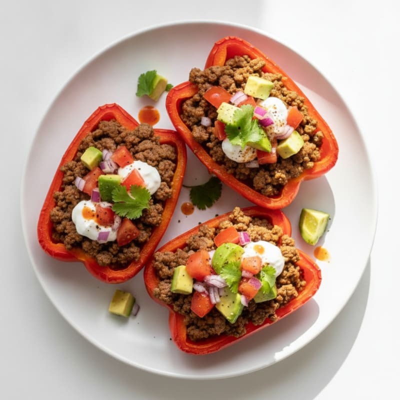 Beef Taco Boats with Fresh Salsa