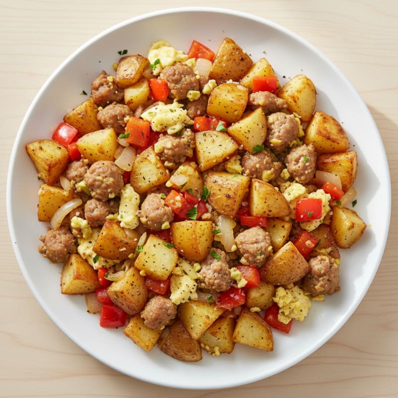 Crispy Potato and Sausage Breakfast Skillet