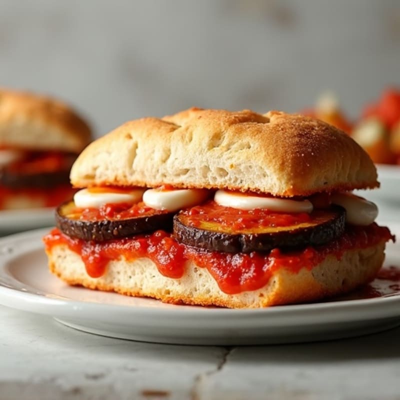 Crispy Baked Eggplant Parmesan Hero