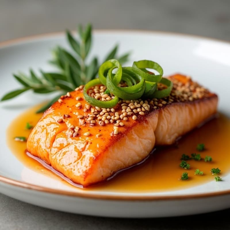 Honey-Ginger Glazed Salmon with Sesame
