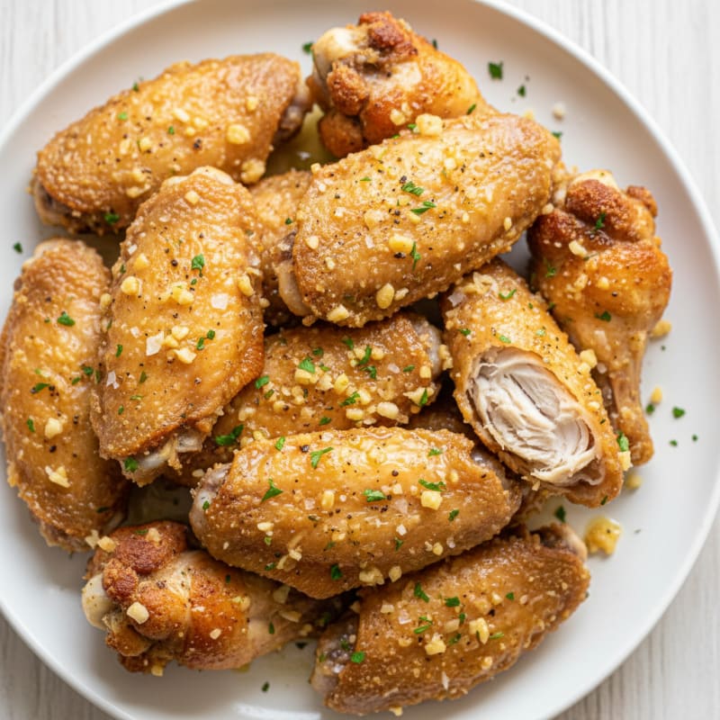 Garlic Parmesan Baked Chicken Wings