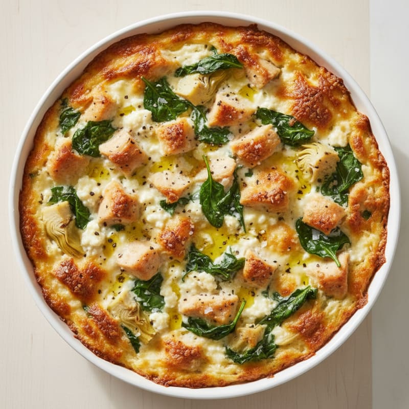 Creamy Spinach Artichoke Dip with Golden Crust