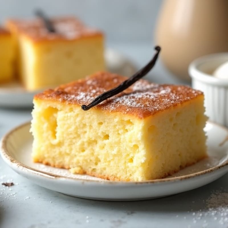 Protein-Packed Vanilla Bean Custard Cake