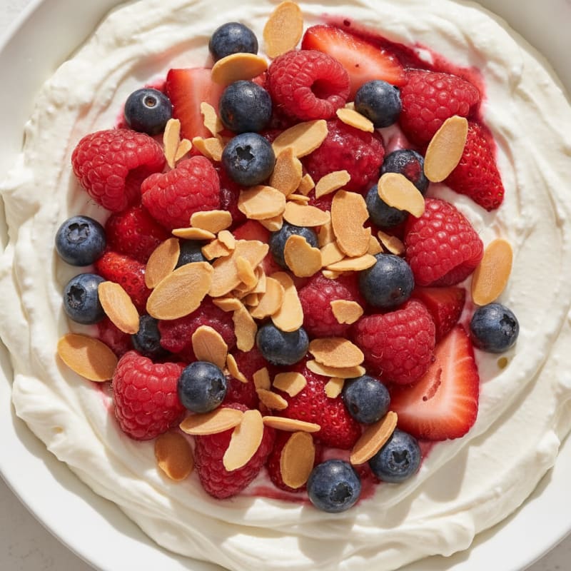 Greek Yogurt Protein Pudding with Mixed Berries