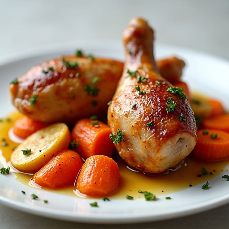 Tender Herb-Roasted Turkey Wings with Roasted Root Vegetables