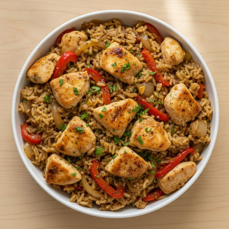 Chicken and Brown Rice Skillet
