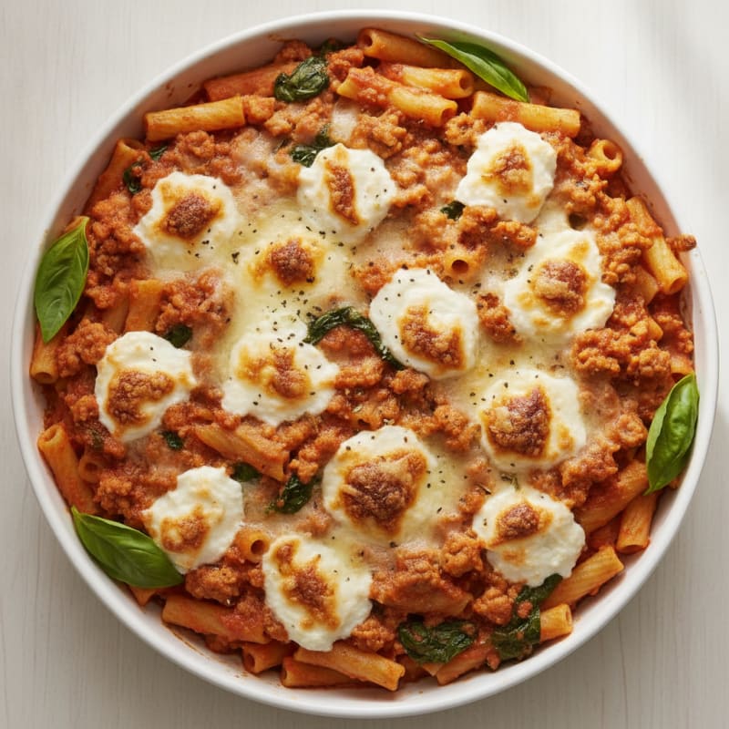 Classic Baked Ziti with Ricotta
