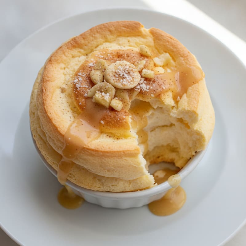 Baked Banana Egg White Soufflé
