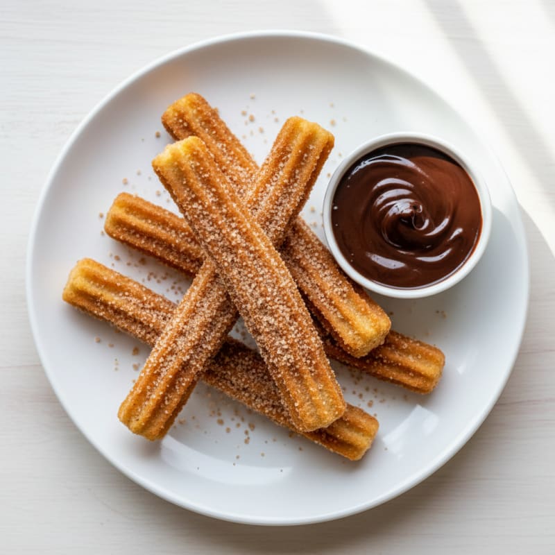 Cinnamon Sugar Churros with Chocolate Dip