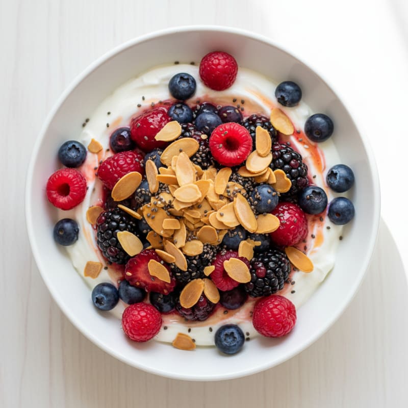 Creamy Greek Yogurt Protein Parfait with Mixed Berries