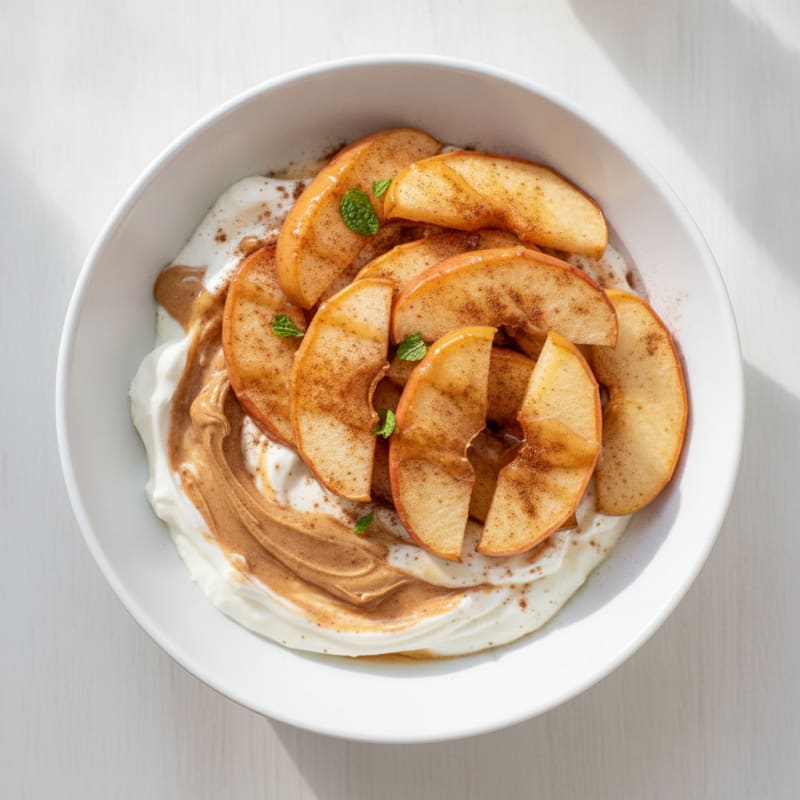 Baked Cinnamon Apple Protein Bowl