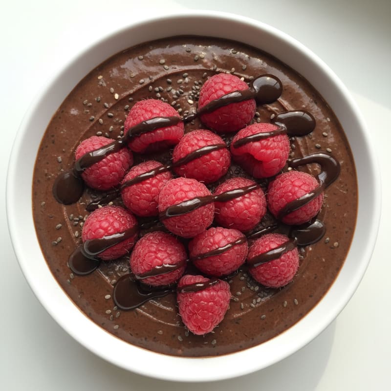 Silky Chocolate Protein Pudding with Chia Seeds