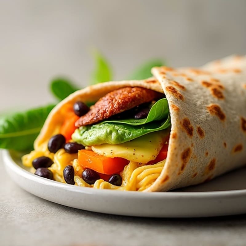 Protein-Packed Sweet Potato Black Bean Breakfast Burrito
