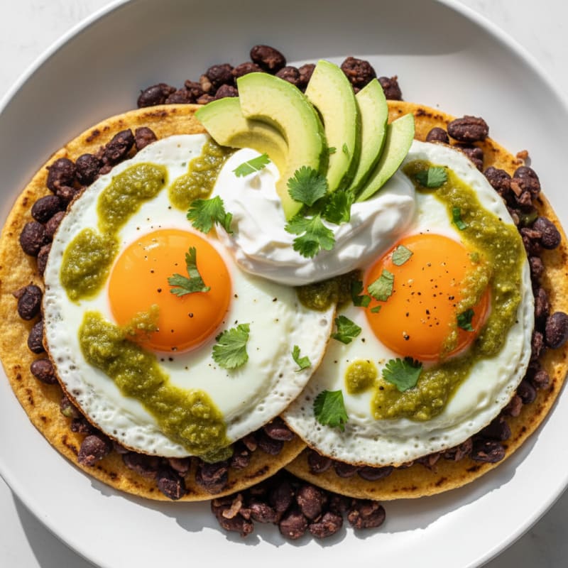 Huevos Rancheros with Savory Black Beans