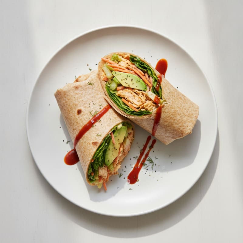 Buffalo Ranch Chicken Salad Wrap