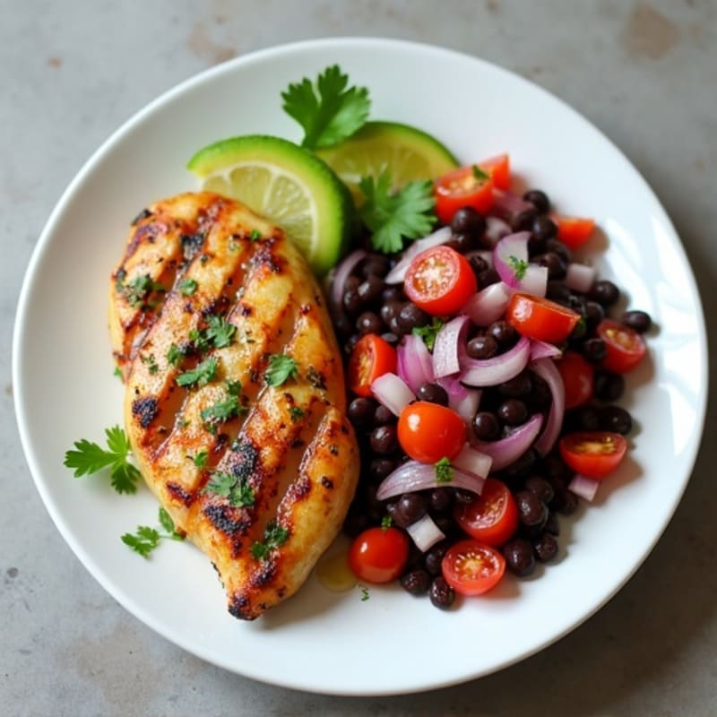 Cilantro Lime Grilled Chicken with Black Bean Salsa