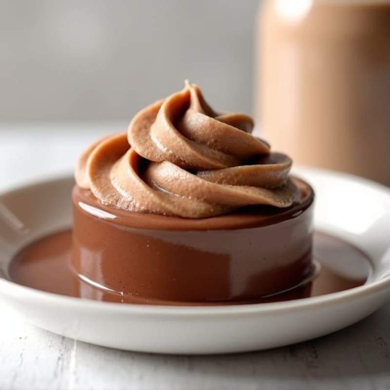 Silky Chocolate Protein Pudding with Peanut Butter Swirl