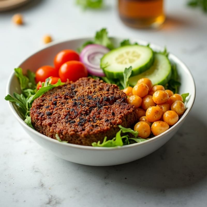 Protein-Packed Crispy Ground Beef Salad with Tangy Dressing