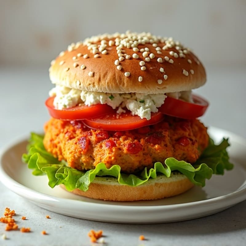 Spicy Buffalo Chicken Burger with Blue Cheese