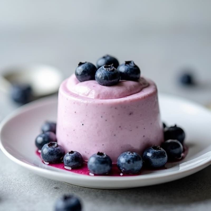 Silky Greek Yogurt Protein Mousse with Blueberries