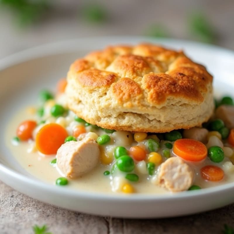Healthy Creamy Chicken and Vegetable Pot Pie