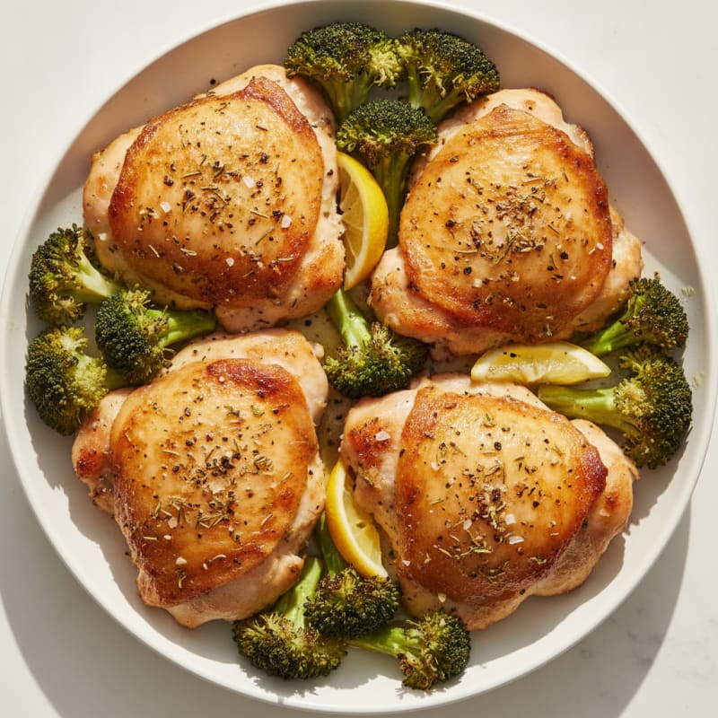 Garlic Herb Roasted Chicken Thighs