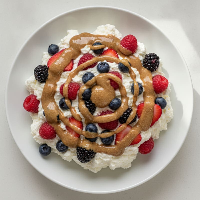 Silky Greek Yogurt Protein Mousse with Mixed Berries