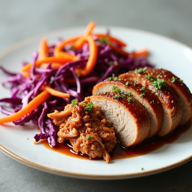 Lean BBQ Pulled Pork with Crunchy Slaw