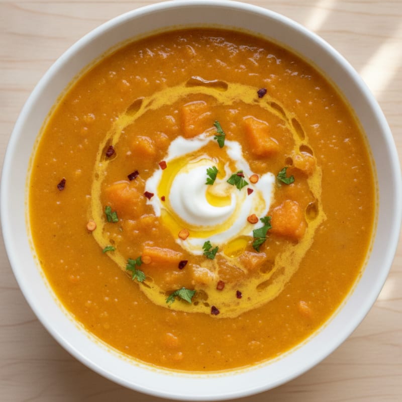 Sweet Potato Red Lentil Soup