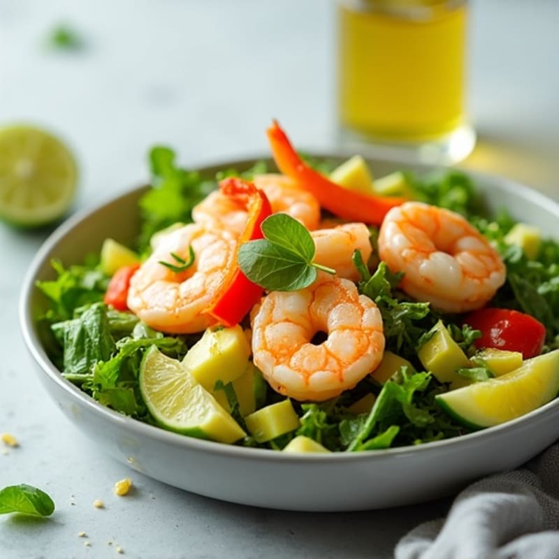 Fresh Lime Marinated Shrimp and Creamy Avocado Salad