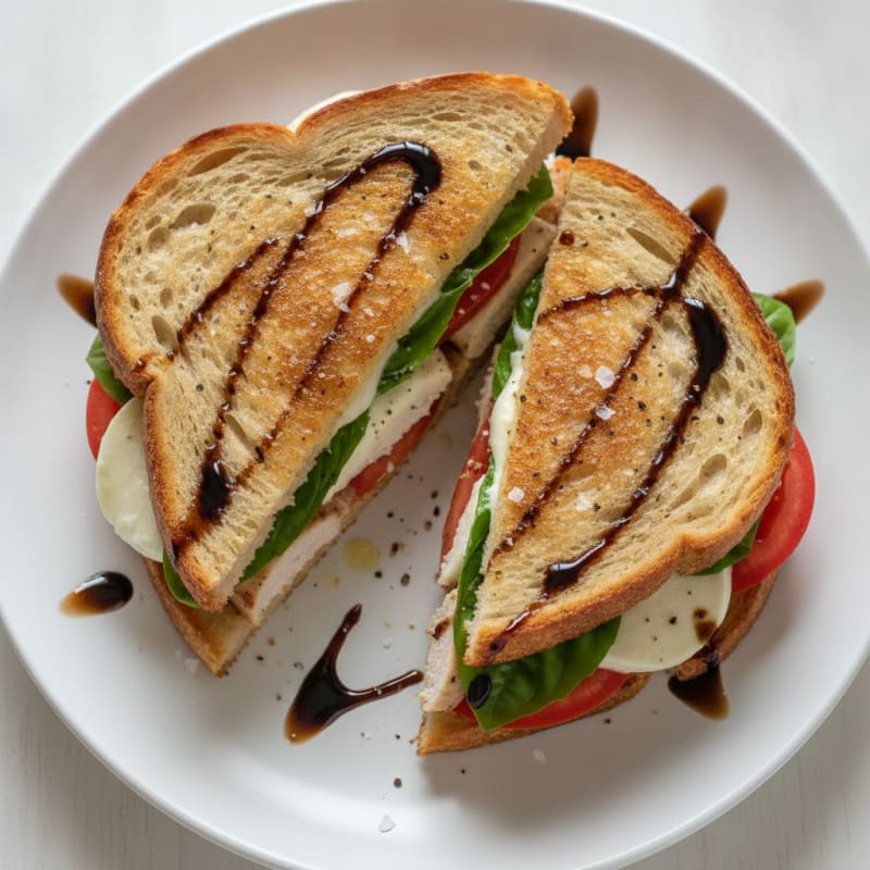 Grilled Caprese Sandwich with Balsamic Glaze