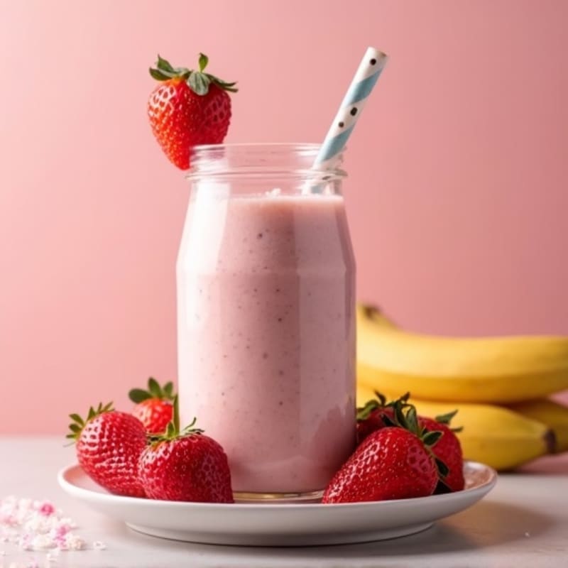 Creamy Strawberry Banana Protein Smoothie