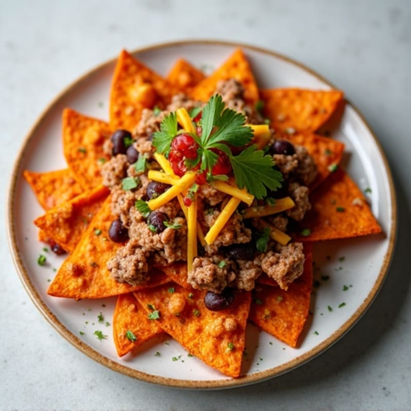 Crispy Pulled Pork Sweet Potato Nachos