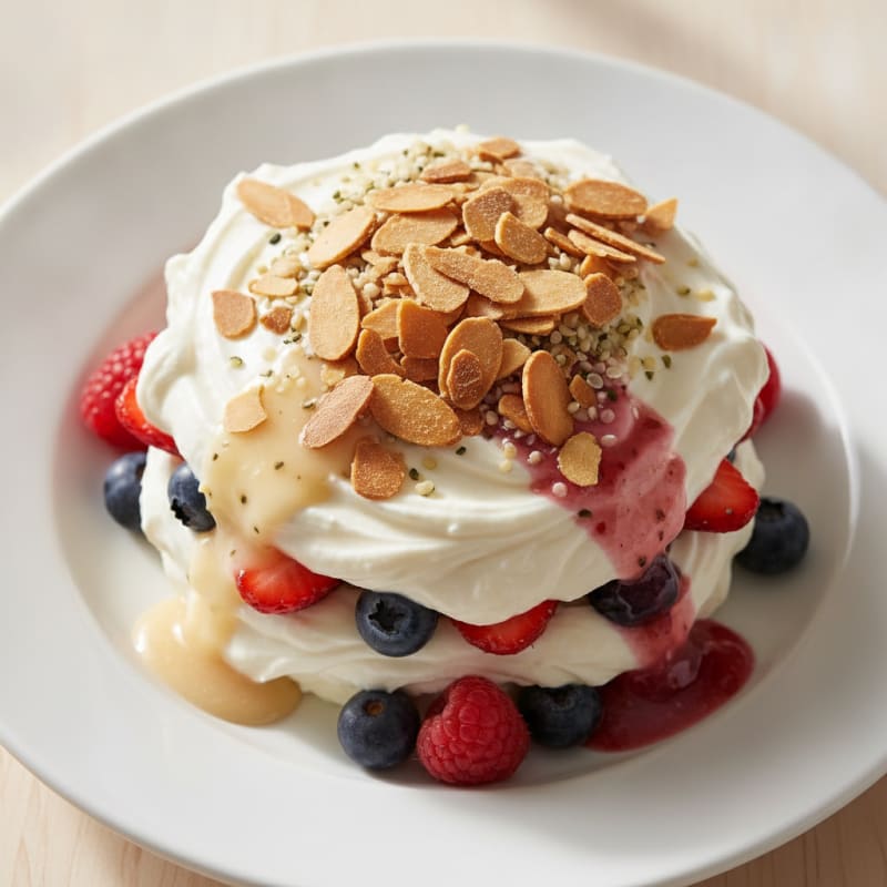 Greek Yogurt Protein Parfait with Mixed Berries