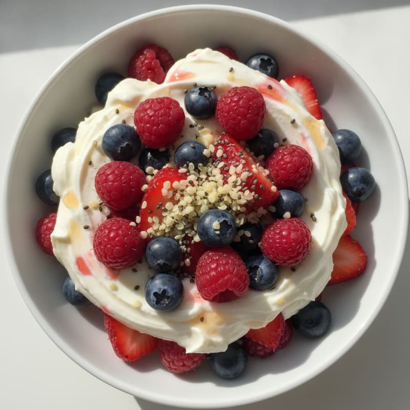 Creamy Greek Yogurt Protein Parfait with Mixed Berries