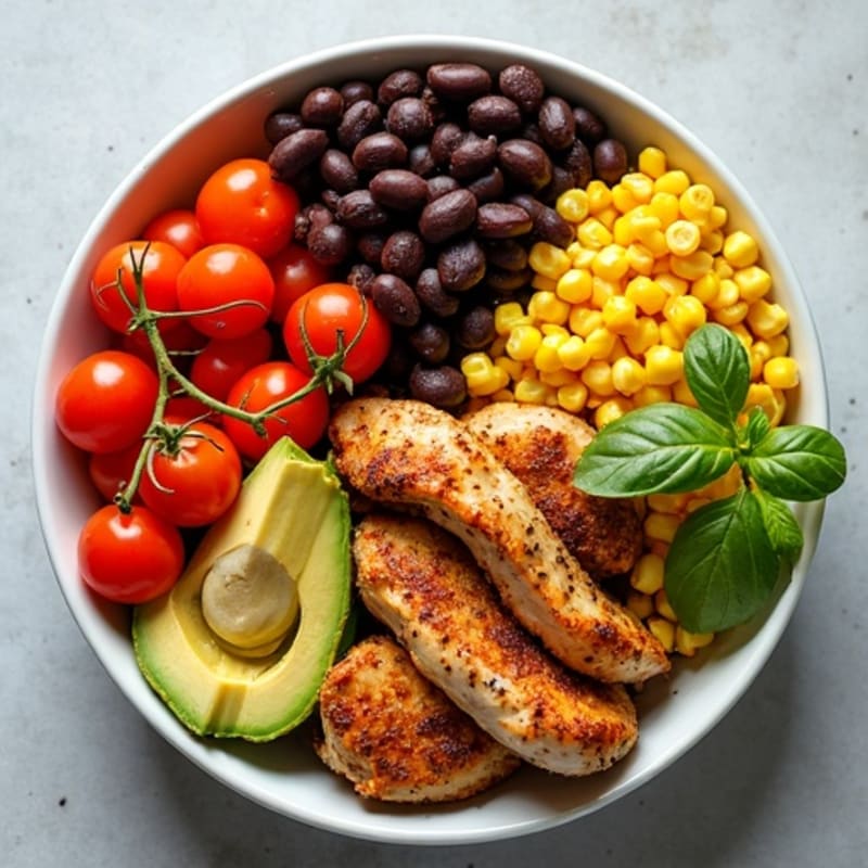 Crispy Sheet Pan Chicken Taco Bowls