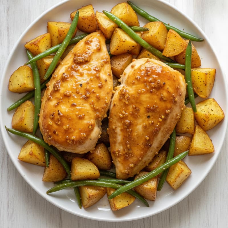 Honey Mustard Chicken with Roasted Potatoes