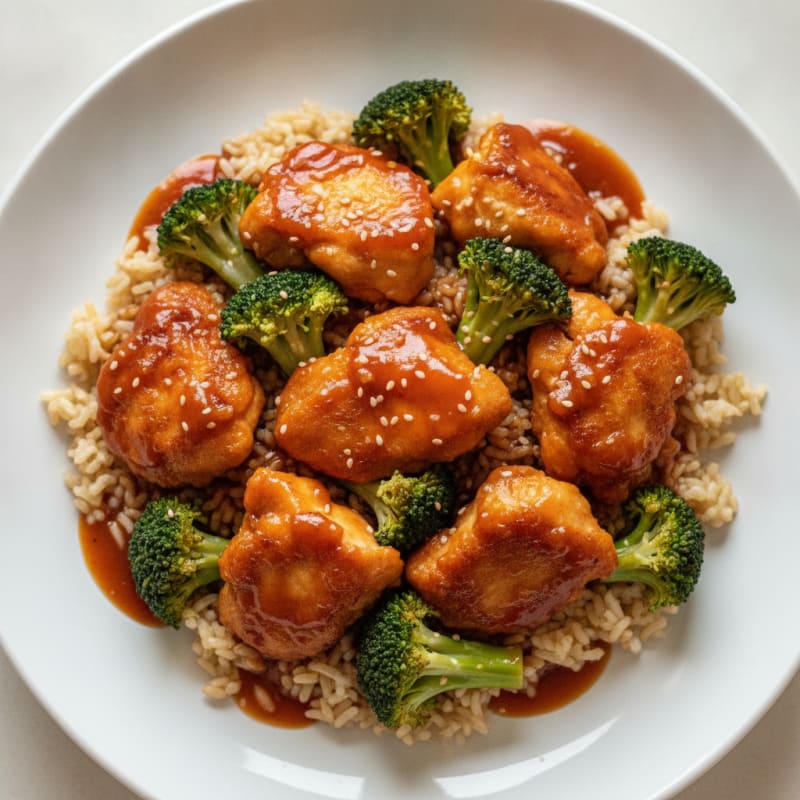 General Tso's Chicken with Broccoli