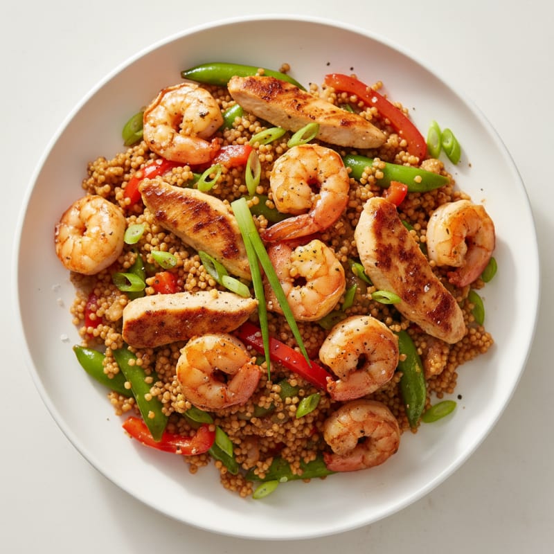 Chicken and Shrimp Couscous Stir-Fry