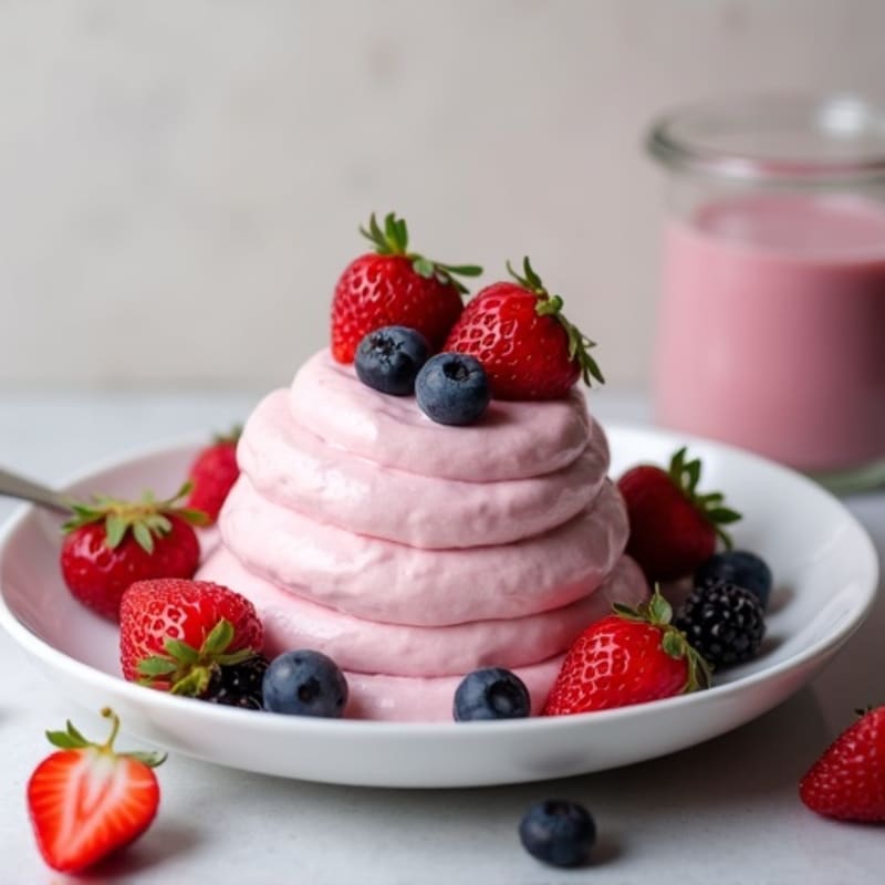 Silky Greek Yogurt Protein Mousse with Fresh Berries