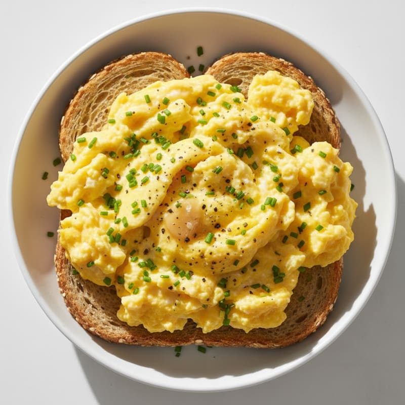 Fluffy Scrambled Eggs with Chives