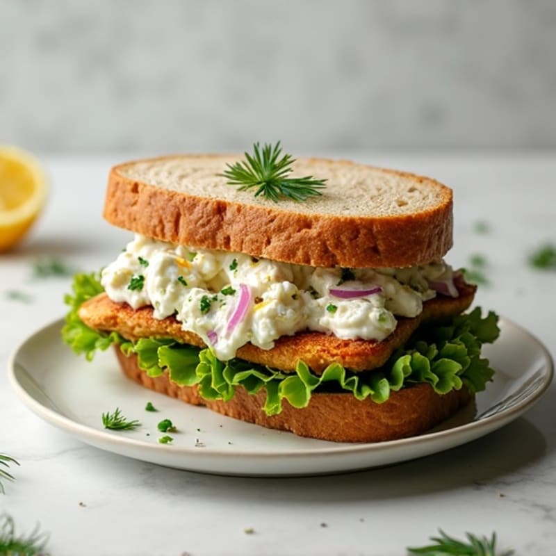 Herb-Roasted Chicken and Greek Yogurt Salad Sandwich