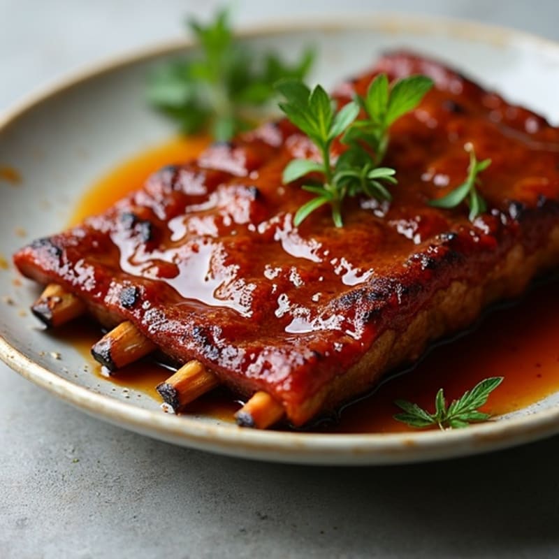 Tender Smoked Pork Ribs with Sugar-Free BBQ Glaze