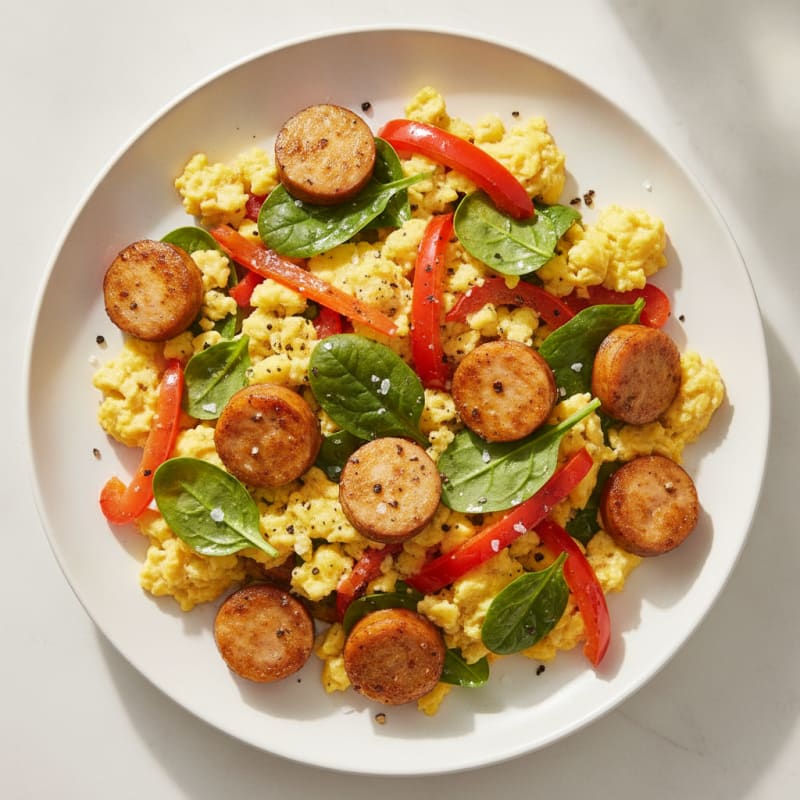 Chicken Sausage and Egg Scramble