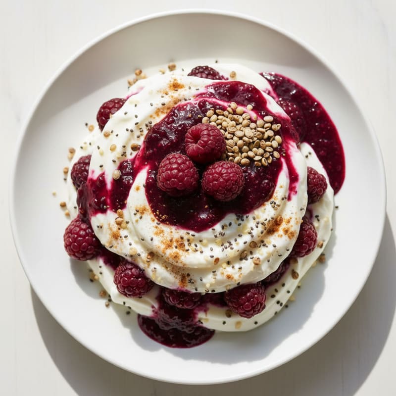 Creamy Black Raspberry Yogurt Parfait