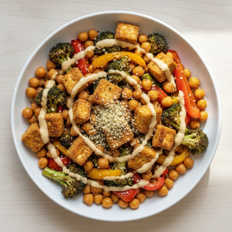 Roasted Vegetable and Chickpea Bowl