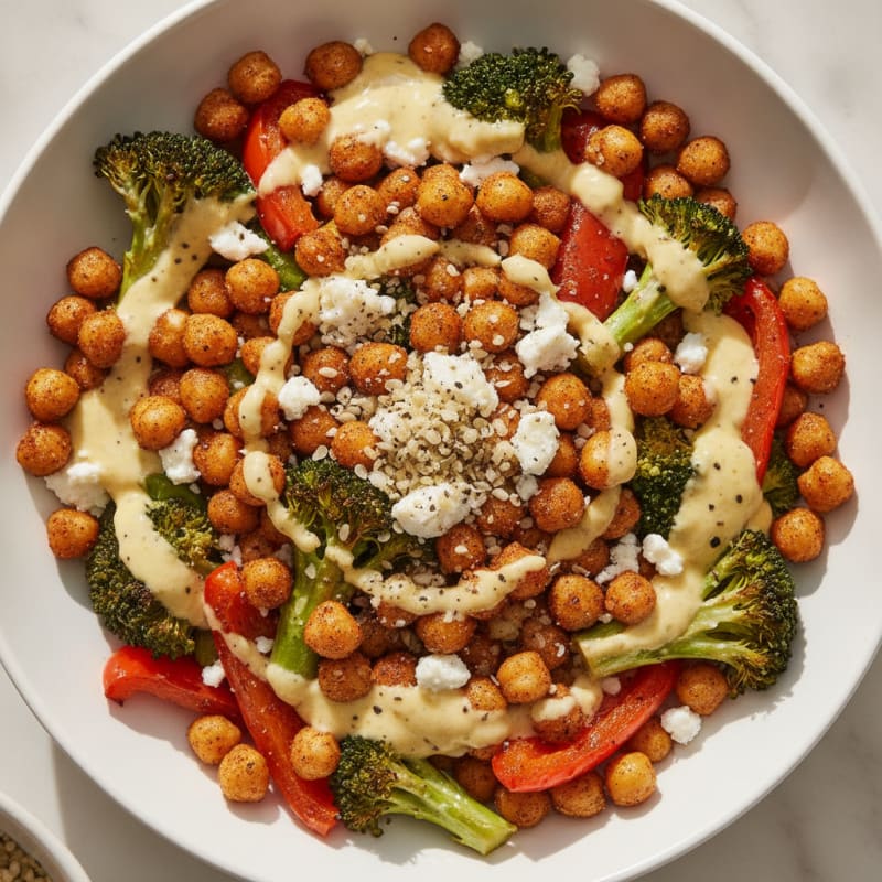Roasted Vegetable and Chickpea Bowl