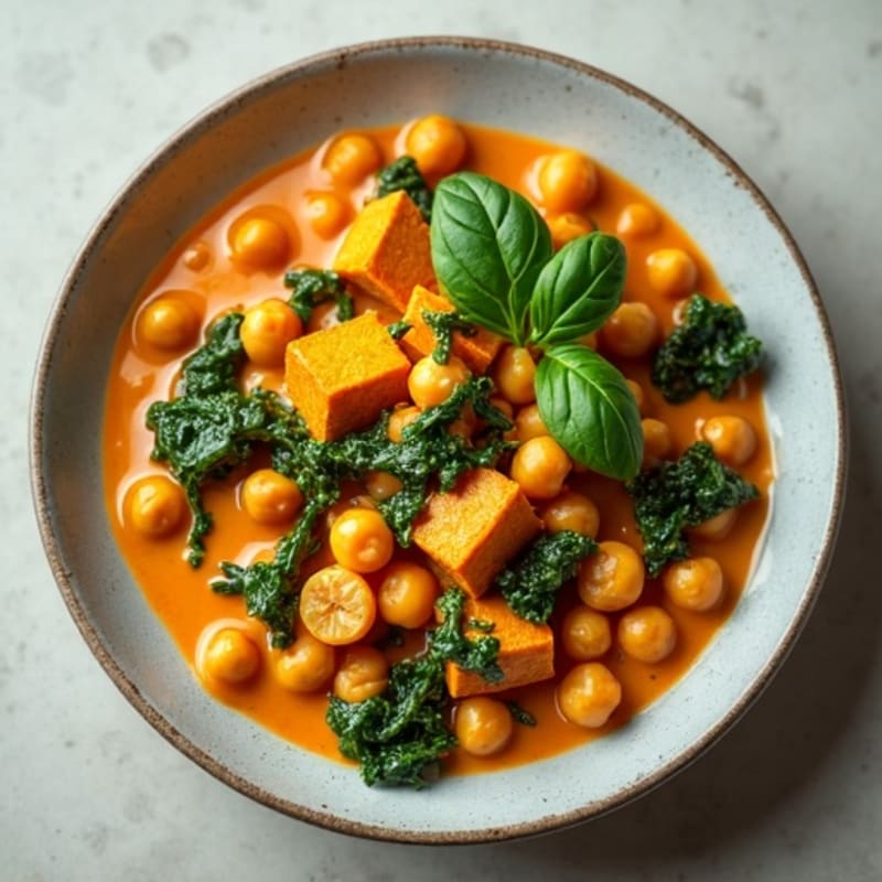 Creamy Chickpea and Spinach Curry