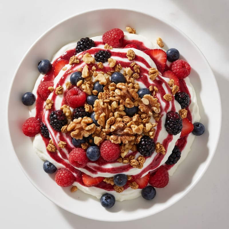 Creamy Greek Yogurt Protein Parfait with Mixed Berries