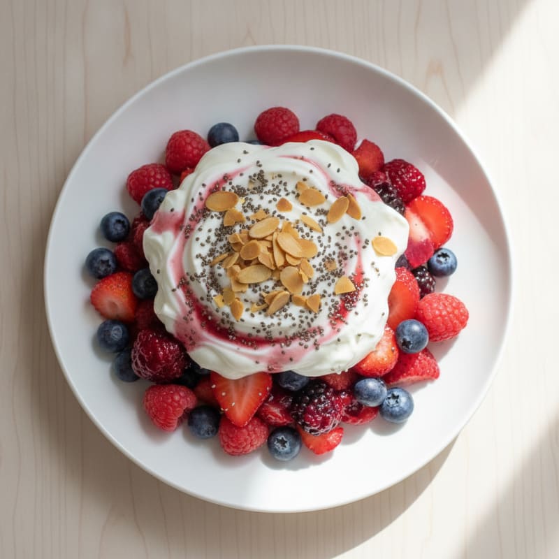 Creamy Greek Yogurt Protein Parfait with Mixed Berries